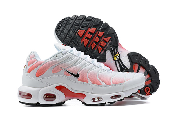 Men's Hot sale Running weapon Air Max TN Shoes White/Red 214